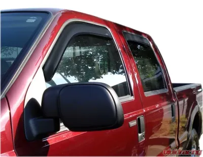 AVS Ventvisor In-Channel Front & Rear Window Deflectors 4pc Smoke Ford F-250 Supercrew 1999-2016 - 194953