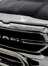 AVS Aeroskin Low Profile Acrylic Hood Shield Chrome Dodge RAM 1500 2019                                     - 622163 - Image 2