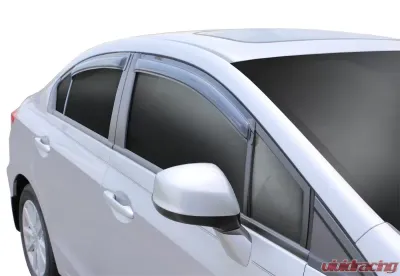 AVS Ventvisor Outside Mount Window Deflectors 4pc Smoke Honda Civic 2012-2015 - 94462