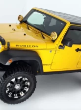 AVS Ventvisor Outside Mount Window Deflectors 4pc Smoke Jeep Wrangler Unlimited 2007-2018                                     - 94249 - Image 3