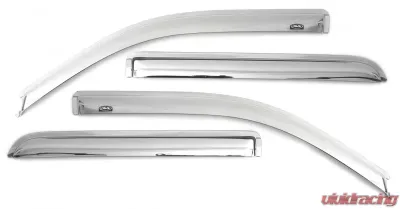 AVS Ventvisor Front & Rear Window Deflectors 4pc Chrome Chevrolet Silverado 1500 Ext. Cab 1999-2007 - 684044