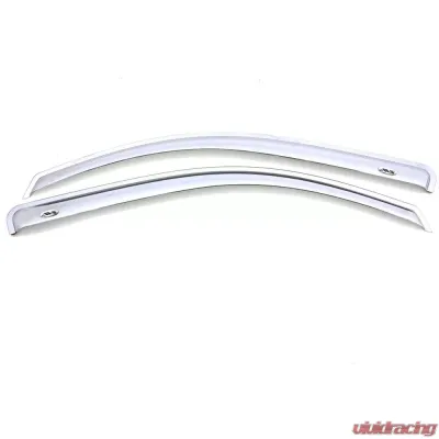 AVS Ventvisor 2pc Chrome Nissan Titan Standard Cab Outside Mount Front Window 2017-2018 - 682445