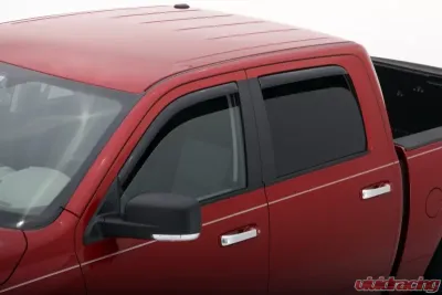AVS Ventvisor In-Channel Front & Rear Window Deflectors 4pc Smoke Dodge RAM 1500 | 2500 | 3500 2009+ - 194109