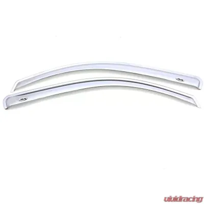 AVS Ventvisor 2pc Chrome Chevrolet Silverado 1500 Standard Cab Outside Mount Front Window 1999-2007 - 682956