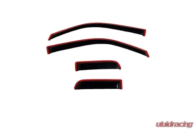 AVS Ventvisor In-Channel Front & Rear Window Deflectors 4pc Smoke Ford F-150 Supercab 2004-2014 - 194738