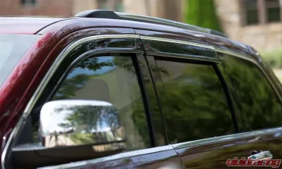 AVS Smoke w/Chrome Trim Low Profile 4pc Ventvisor Deflector Hyundai Santa Fe 2019-2020 - 794028