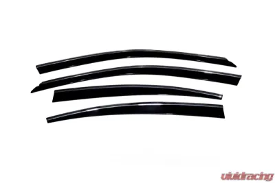 AVS Ventvisor Low Profile Deflectors 4pc Smoke w/Chrome Trim Lexus ES350 2007-2011 - 794012