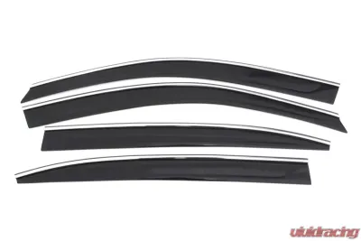 AVS Ventvisor Low Profile Deflectors 4pc Smoke w/Chrome Trim Honda Accord 2013-2017 - 794017