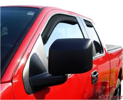 AVS Ventvisor In-Channel Front & Rear Window Deflectors 4pc Smoke Ford F-150 Supercab 2004-2014 - 194738
