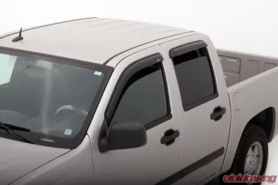 AVS Ventvisor Outside Mount Window Deflectors 4pc Smoke Chevrolet Colorado Crew Cab 2004-2012 - 94133
