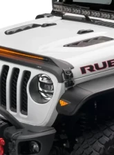AVS Aeroskin Low Profile Hood Shield w/ Lights Black Jeep Wrangler (JL) 2018-2019                                     - 753156 - Image 3