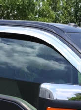 AVS Ventvisor 2pc Chrome Chevrolet Silverado 1500 Standard Cab Outside Mount Front Window 1999-2007                                     - 682956 - Image 9