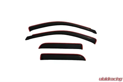 AVS Ventvisor In-Channel Front & Rear Window Deflectors 4pc Smoke Dodge RAM 1500 Quad Cab 2002-2008 - 194623