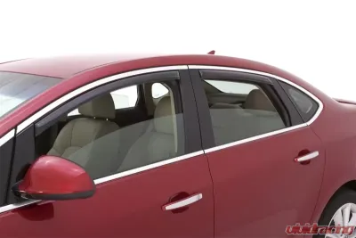 AVS Ventvisor In-Channel Front & Rear Window Deflectors 4pc Smoke Buick Verano 2012-2017 - 194389