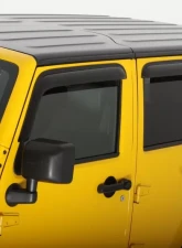 AVS Ventvisor Outside Mount Window Deflectors 4pc Smoke Jeep Wrangler Unlimited 2007-2018                                     - 94249 - Image 5