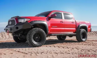 AVS Ventvisor In-Channel Front & Rear Window Deflectors 4pc Smoke Toyota Tacoma Double Cab 2016-2018 - 194768