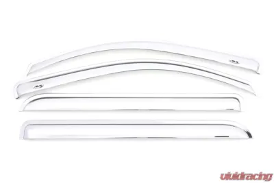AVS 4pc Chrome Ventvisor Front & Rear Window Deflectors Chevrolet | GMC 2015-2021 - 684536