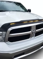 AVS Aeroskin Low Profile Hood Shield w/ Lights Black Dodge Ram 1500 (Excl Sport / Rebel) 2009-2018                                     - 753004 - Image 2