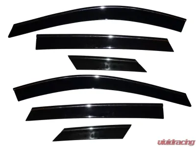 AVS Ventvisor Low Profile Deflectors 6pc Smoke w/Chrome Trim Cadillac SRX 2010-2017 - 796003