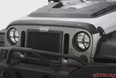 AVS Ventvisor & Aeroskin Deflector Combo Kit Matte Black Jeep Wrangler (2 Door) 2007-2018 - 56020060