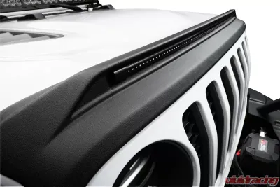 AVS Aeroskin Low Profile Hood Shield w/ Lights Black Jeep Wrangler (JL) 2018-2019 - 753156