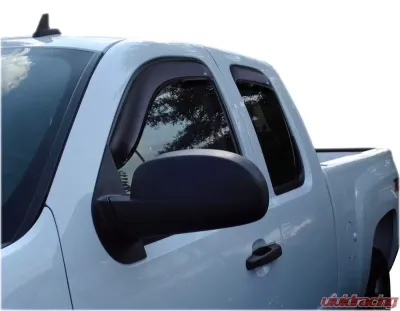 AVS Ventvisor Front & Rear Window Deflectors 4pc Smoke Chevrolet Silverado 1500 Ext. Cab 2007-2013 - 194040
