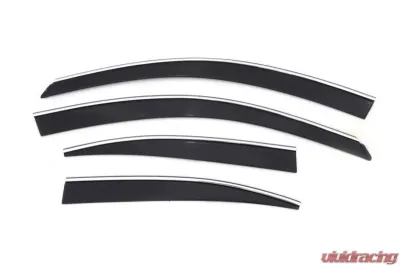 AVS Ventvisor Low Profile Deflectors 4pc Smoke w/Chrome Trim Lexus IS250 2006-2013 - 794008
