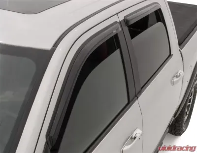 AVS Ventvisor Outside Mount Front & Rear Window Deflectors 4pc Smoke Ram 1500 Crew Cab 2019 - 94806