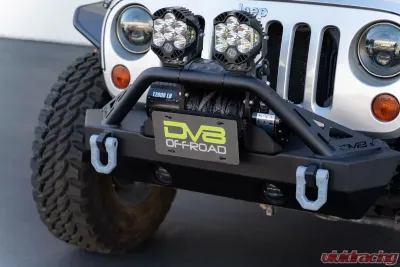 DV8 Offroad Fairlead Mounted Flip-Up License Plate Bracket - LPBM-02