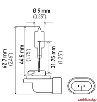 HELLA 889 Standard Series Halogen Light Bulb - 889