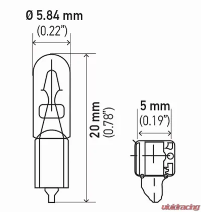 HELLA 2721TB Standard Series Incandescent Miniature Light Bulb - 2721TB