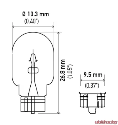HELLA 168TB Standard Series Incandescent Miniature Light Bulb - 168TB