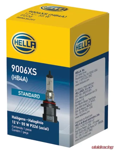 HELLA 9006XS Standard Series Halogen Light Bulb - 9006XS