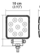Hella WORKLIGHT VALUEFIT 4SQ 1.0 LED MV CR BP                                     - 357103002 - Image 11