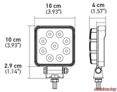 Hella WORKLIGHT VALUEFIT 4SQ 1.0 LED MV CR BP - 357103002