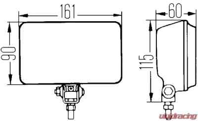 Hella HEADLAMP ZFH 0/180GR SW MK MGS12     1FB - 005860631