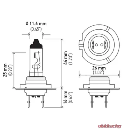 HELLA H7 2.0TB Performance Series Halogen Light Bulb - H7 2.0TB