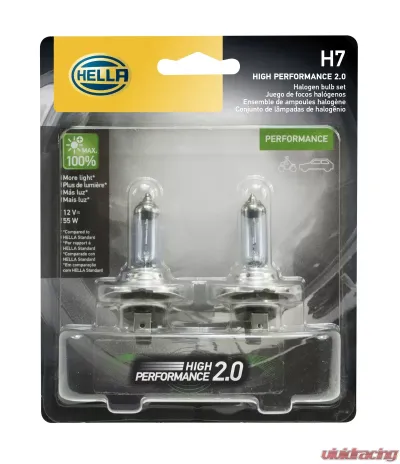 HELLA H7 2.0TB Performance Series Halogen Light Bulb - H7 2.0TB