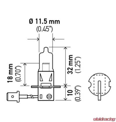 HELLA H3 Standard Series Halogen Light Bulb - H3