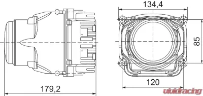 Hella HEADLAMP DE-US A/F  MD12/24          1AL - 012758121