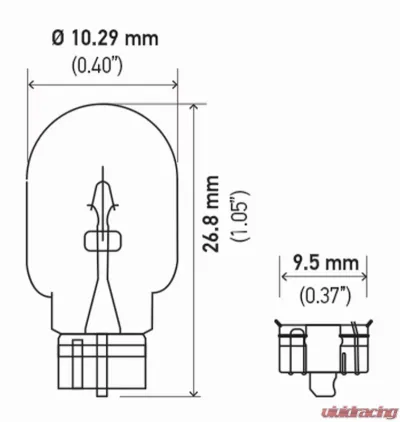 HELLA 2827NATB Standard Series Incandescent Miniature Light Bulb - 2827NATB