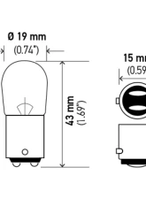 HELLA 1004 Standard Series Incandescent Miniature Light Bulb                                     - 1004 - Image 6