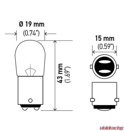 HELLA 1004 Standard Series Incandescent Miniature Light Bulb - 1004