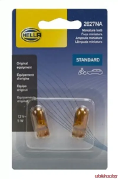 HELLA 2827NATB Standard Series Incandescent Miniature Light Bulb - 2827NATB