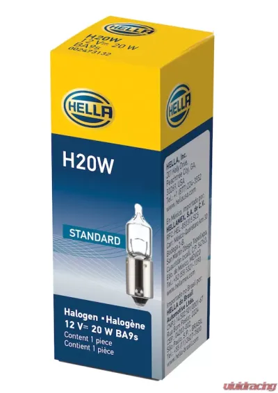 HELLA H20W Standard Series Halogen Miniature Light Bulb - H20W