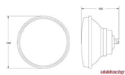Hella 135mm H4 High/Low Beam Headlamp Kit - 002850811