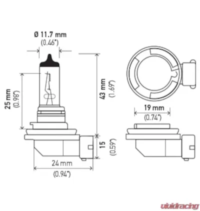 HELLA H8 Standard Series Halogen Light Bulb - H8