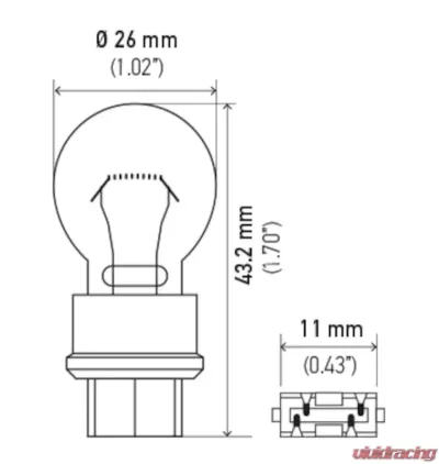 HELLA 3047 Standard Series Incandescent Miniature Light Bulb - 3047