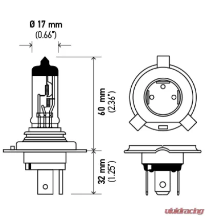 HELLA H4 Standard Series Halogen Light Bulb - H4
