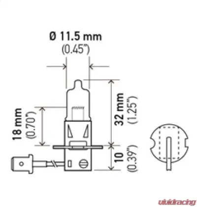 HELLA H3 Standard Series Halogen Light Bulb - H3